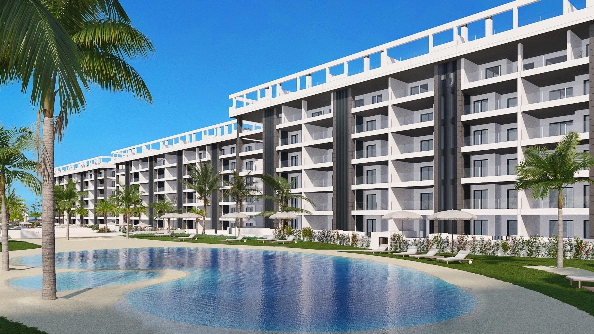 NEW BUILD GATED URBANIZATION IN TORREVIEJA ONLY 700M FROM THE BEACH - foto 1