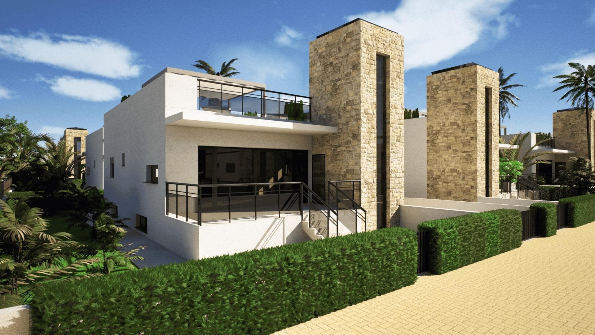 Nieuwbouwwilla’s in Camposol Golf (Mazarrón-Murcia) met eigen dakterras en kelder - foto 1
