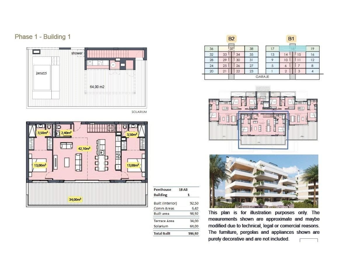 Apartamentos de lujo de nueva construcción en venta en el complejo Santa Rosalia Lake and Life Resort, en Murcia - foto 31