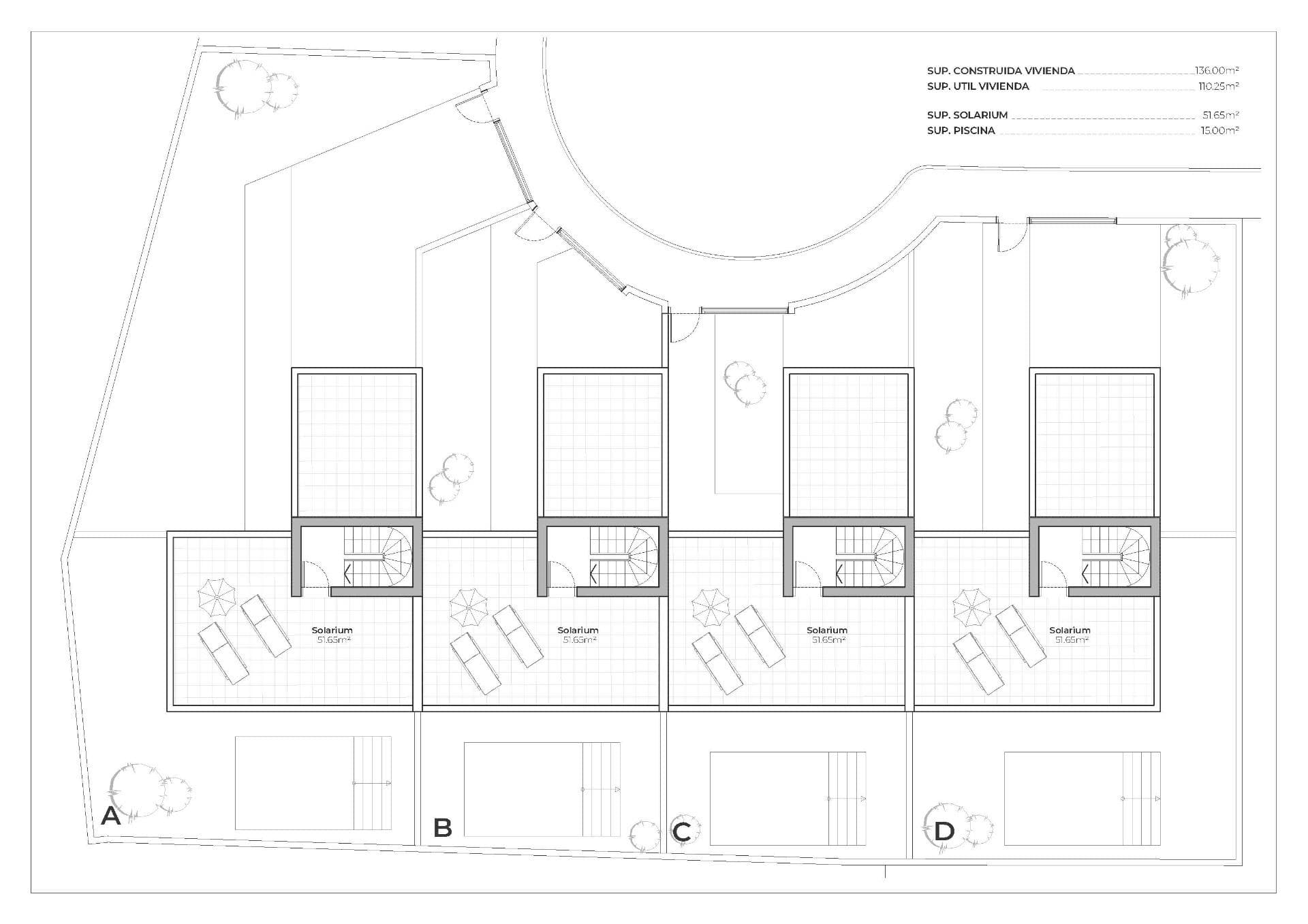 Development of 4 newly built semi-detached and terraced villas with private swimming pools at the Mazarrón Country Club - foto 11